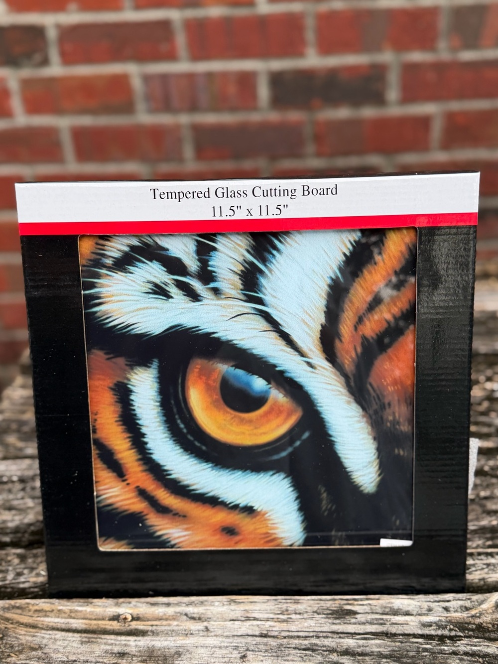 Lancaster House Eye of the Tiger Tempered Glass 11.5” x 11.5” Cutting Board LSU